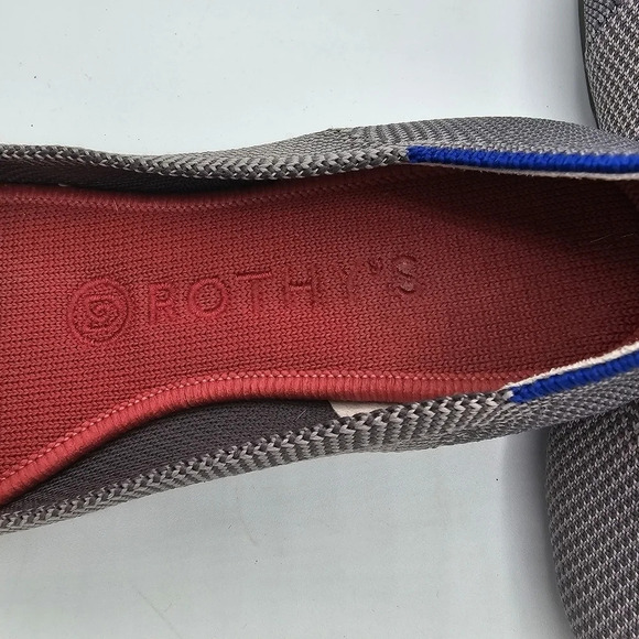 Rothy's The Flat Pebble Gray Textile Ballet Shoes Size 6.5 - Picture 5 of 9